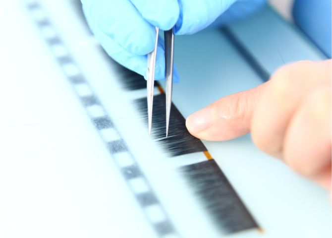 After put lashes on tape